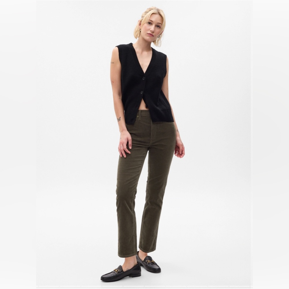 NWT Gap high rise vintage slim corduroy pants Sz 30